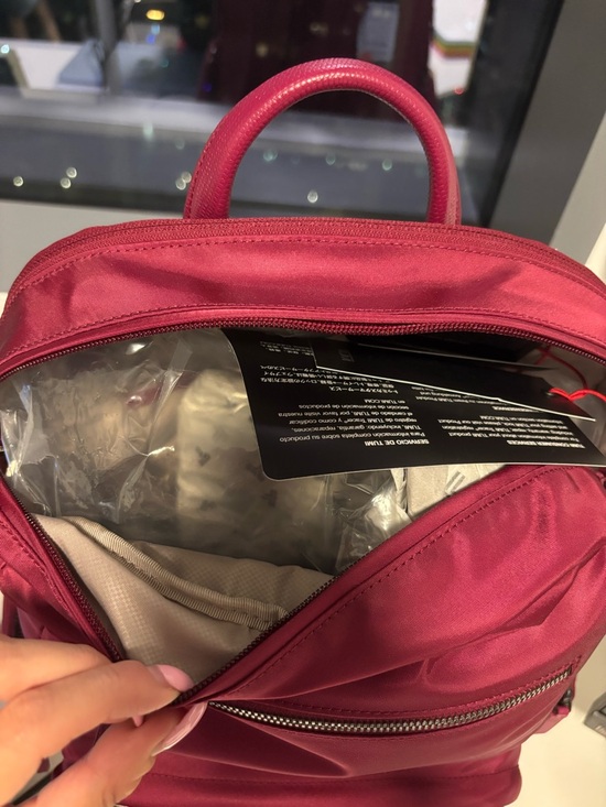 TUMI Limited Edition Maroon Daria - Sleek Travel Backpack for Women